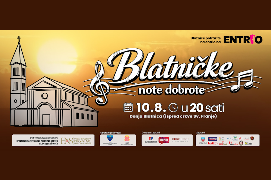 Donja Blatnica ponovno postaje srce dobrote: Mate Bulić i glazbene zvijezde najavljuju još jedne „Blatničke note dobrote“!