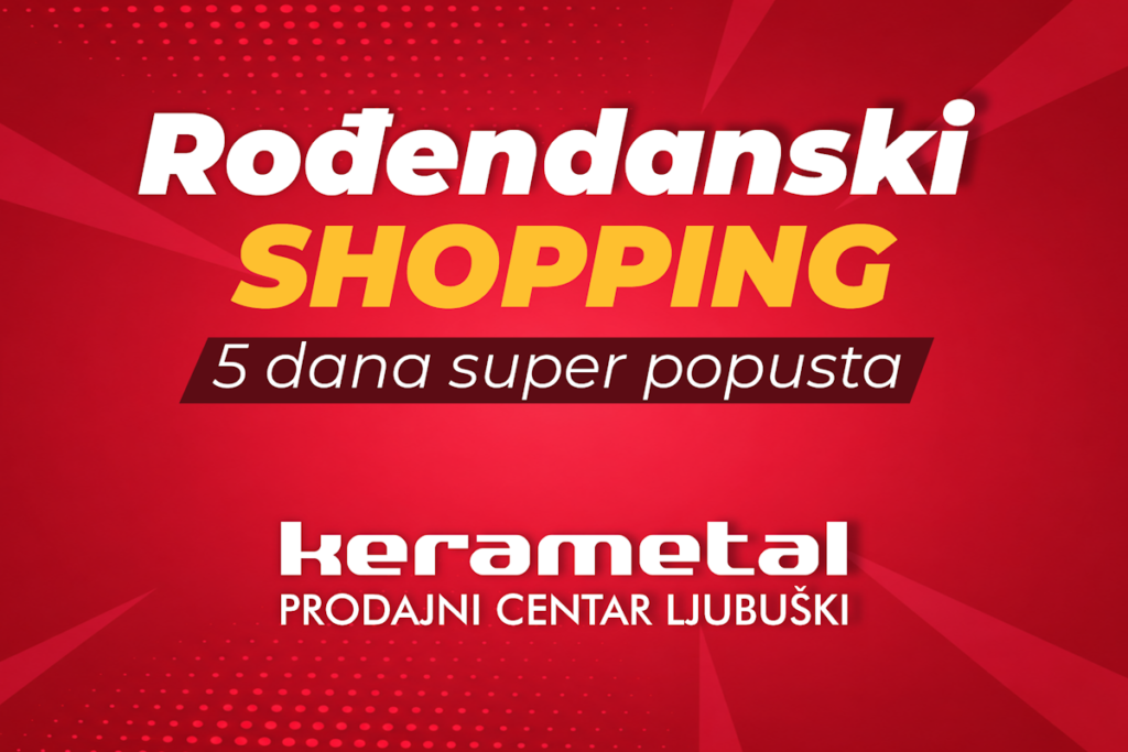 AT Kerametal slavi uz POPUSTE DO 70% – pet dana za kupovinu koju ne smijete propustiti!