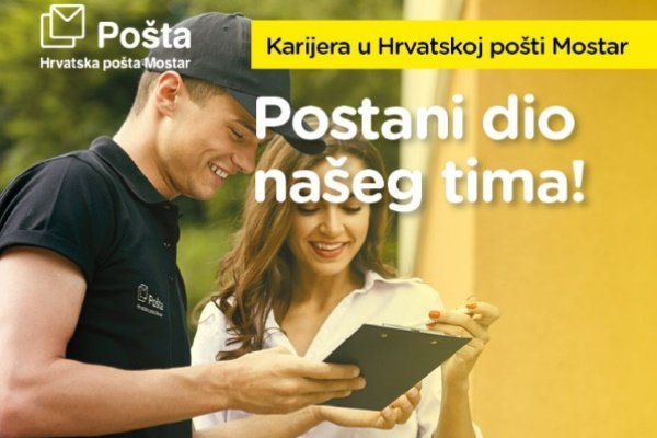 Hrvatska pošta Mostar zapošljava – traži više djelatnika