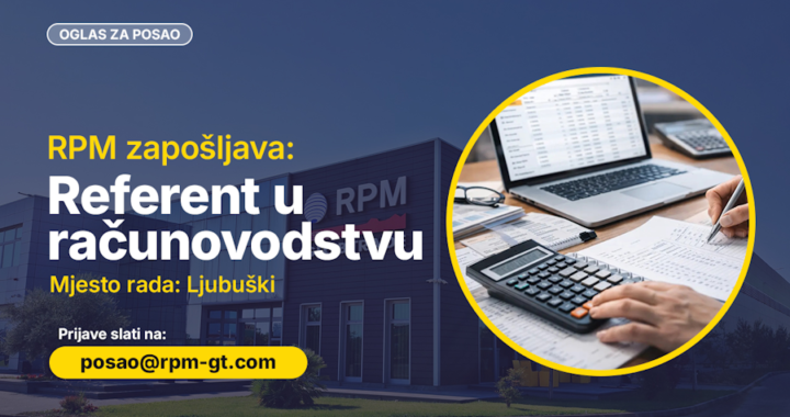 
RPM Glob Trade d.o.o. Ljubuški raspisuje natječaj za radno mjesto