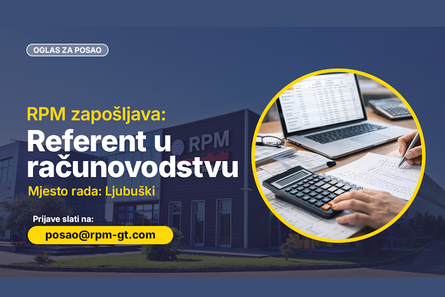 RPM Glob Trade d.o.o. Ljubuški raspisuje natječaj za radno mjesto